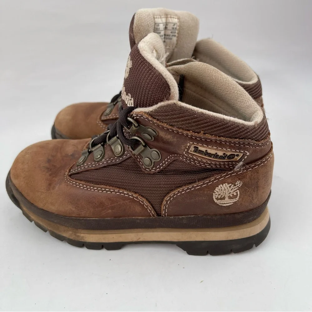 Timberland Boy’s Classic Brown Suede -SZ 12.5 C- Waterproof Hiking Boots